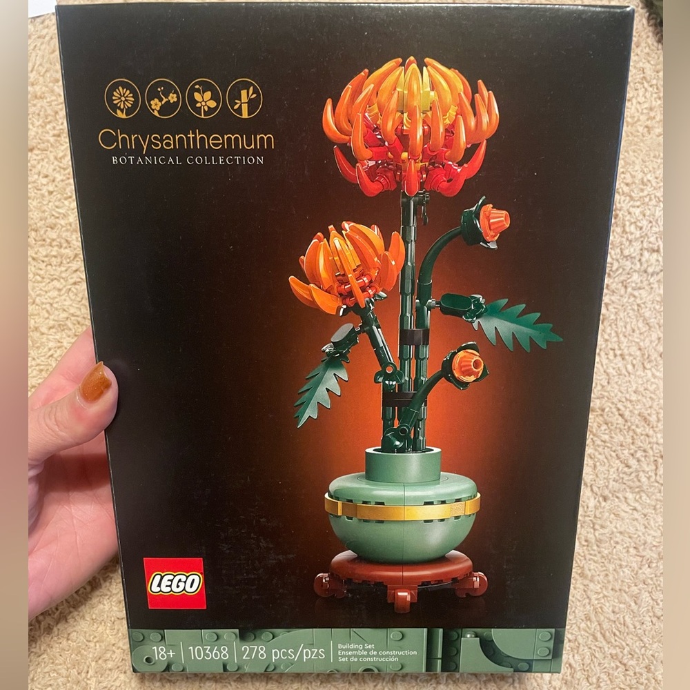 LEGO Botanical Collection Chrysanthemum - Orange and Green